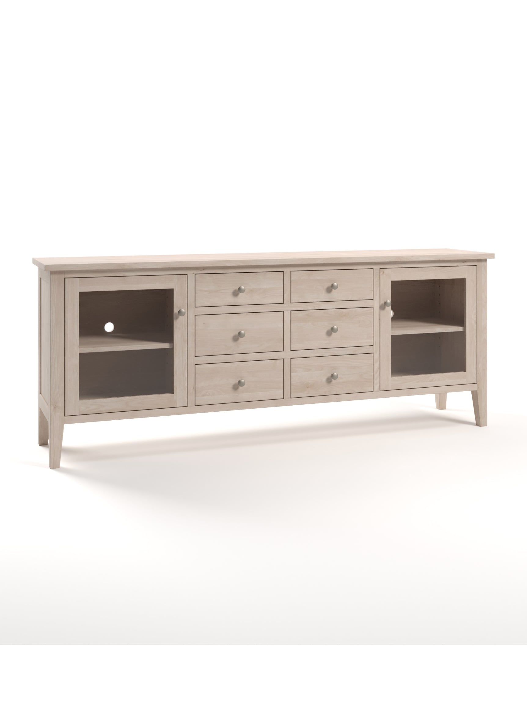 Ormond 2 Door TV Console, Tapered Legs, Glass Doors, Flat Panel, Nickel Knobs, Lace Ormond 2 Door TV Console, Tapered Legs, Glass Doors, Flat Panel, Nickel Knobs, Lace