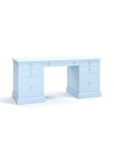 Carolina Double Pedestal Desk, Cool Breeze