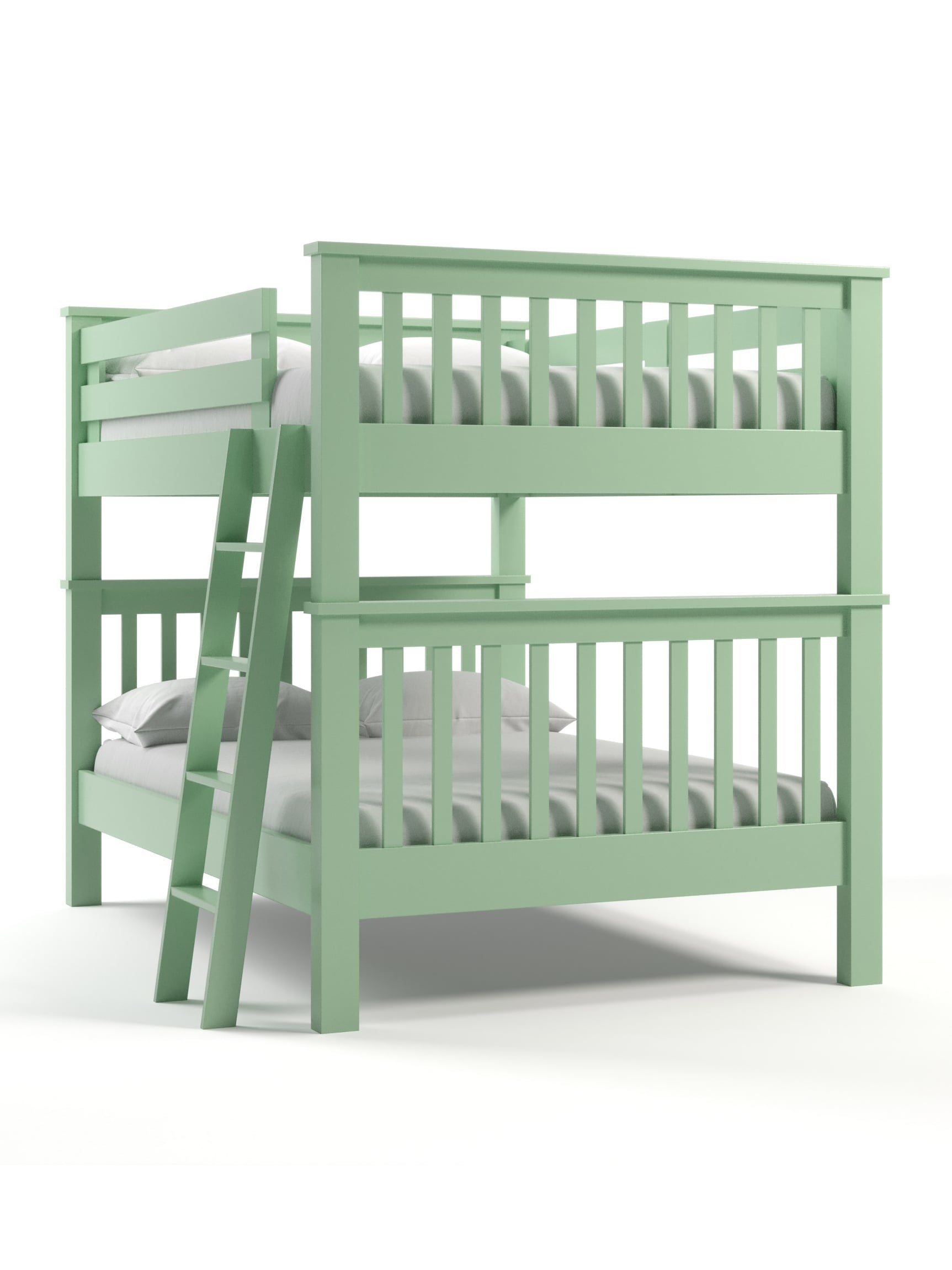 Coastal Cottage Full over Full Bunk Bed, Jade, Angled Coastal Cottage Full over Full Bunk Bed, Jade, Angled