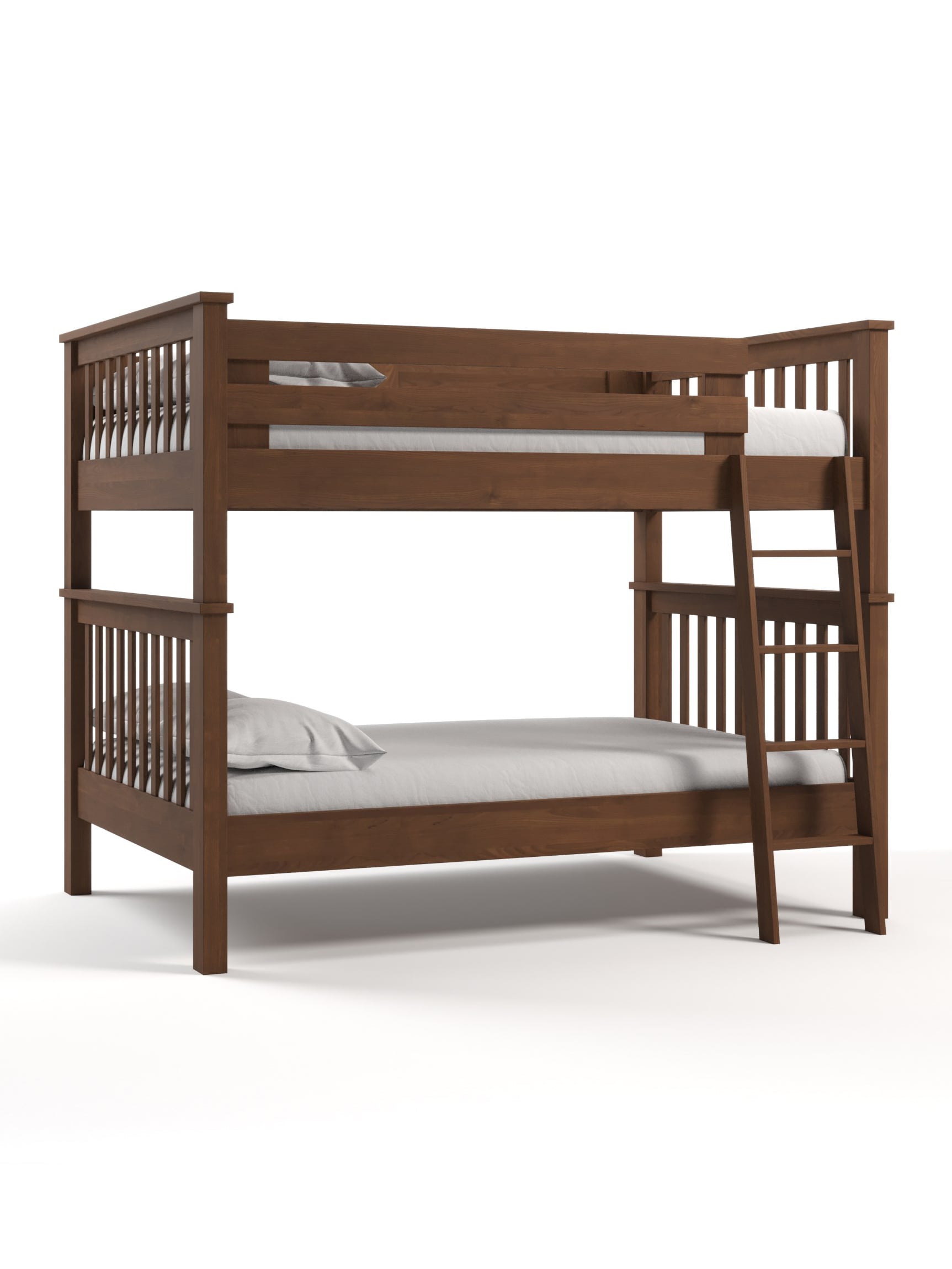 Coastal Cottage Full over Full Bunk Bed, Stained Medium, Angled Coastal Cottage Full over Full Bunk Bed, Stained Medium, Angled