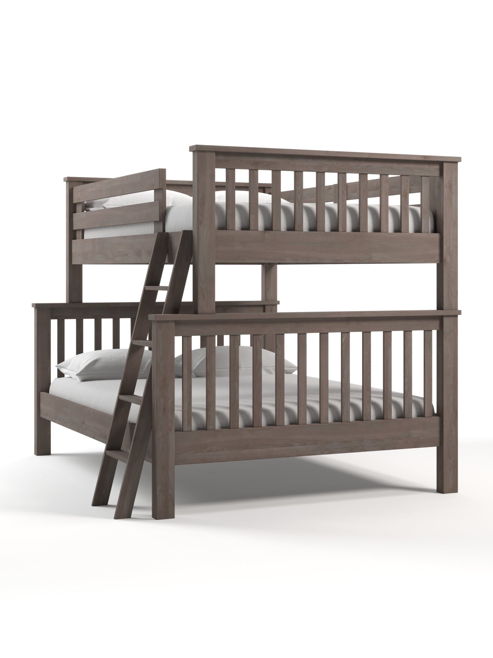 Coastal Cottage Full over Queen Bunk Bed, Driftwood, Angled Coastal Cottage Full over Queen Bunk Bed, Driftwood, Angled