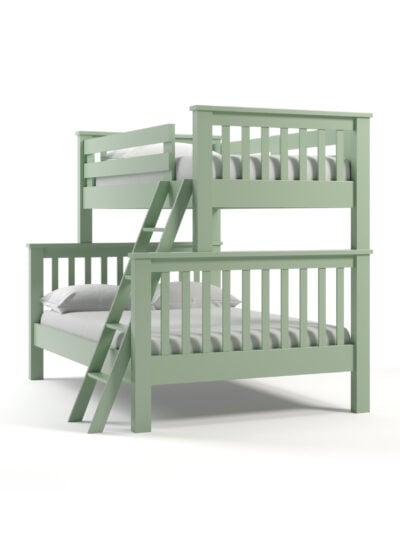 Coastal Cottage Twin over Full Bunk Bed, Mojito, Angled