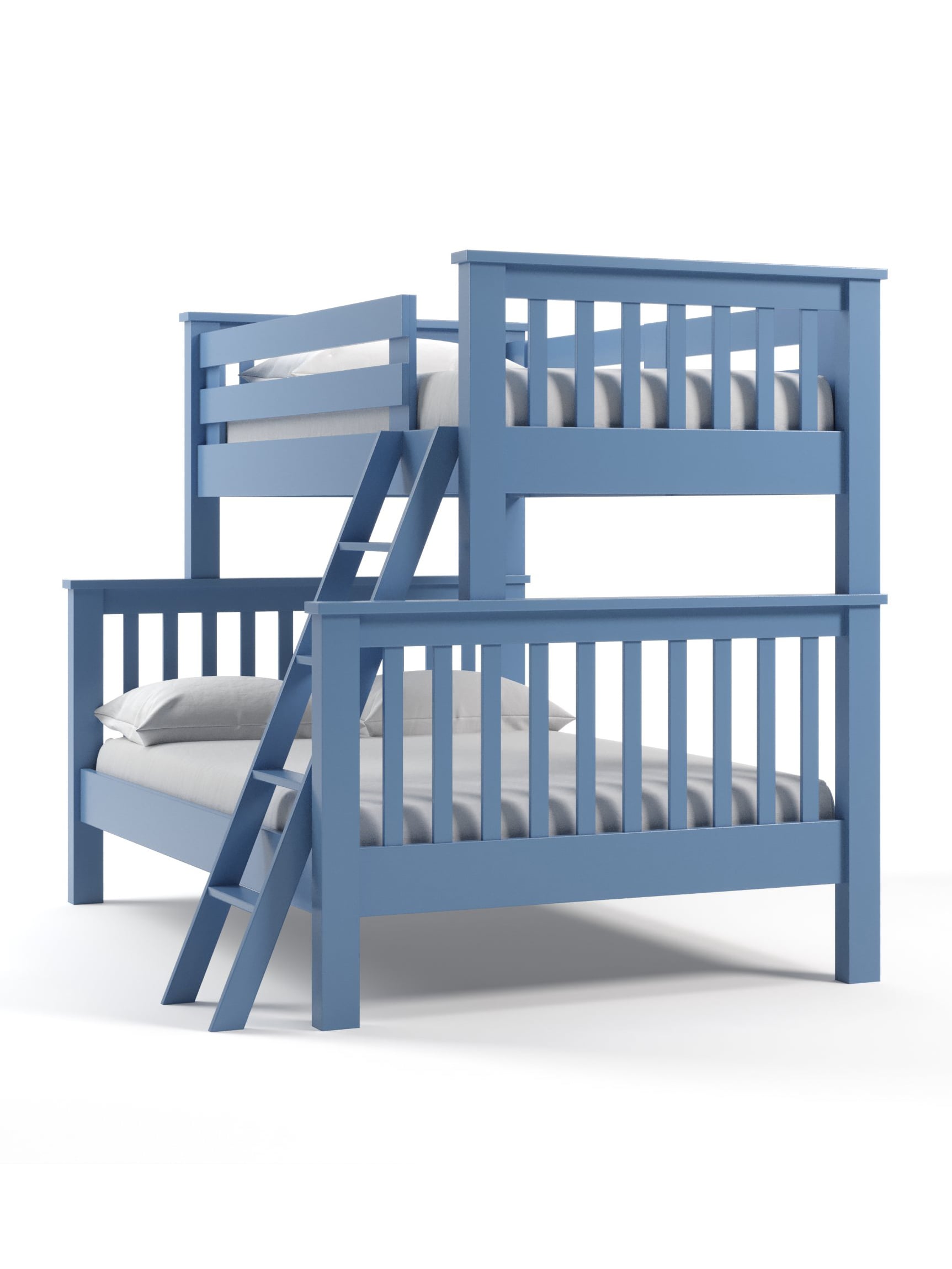 Coastal Cottage Twin over Full Bunk Bed, Periwinkle, Angled Coastal Cottage Twin over Full Bunk Bed, Periwinkle, Angled