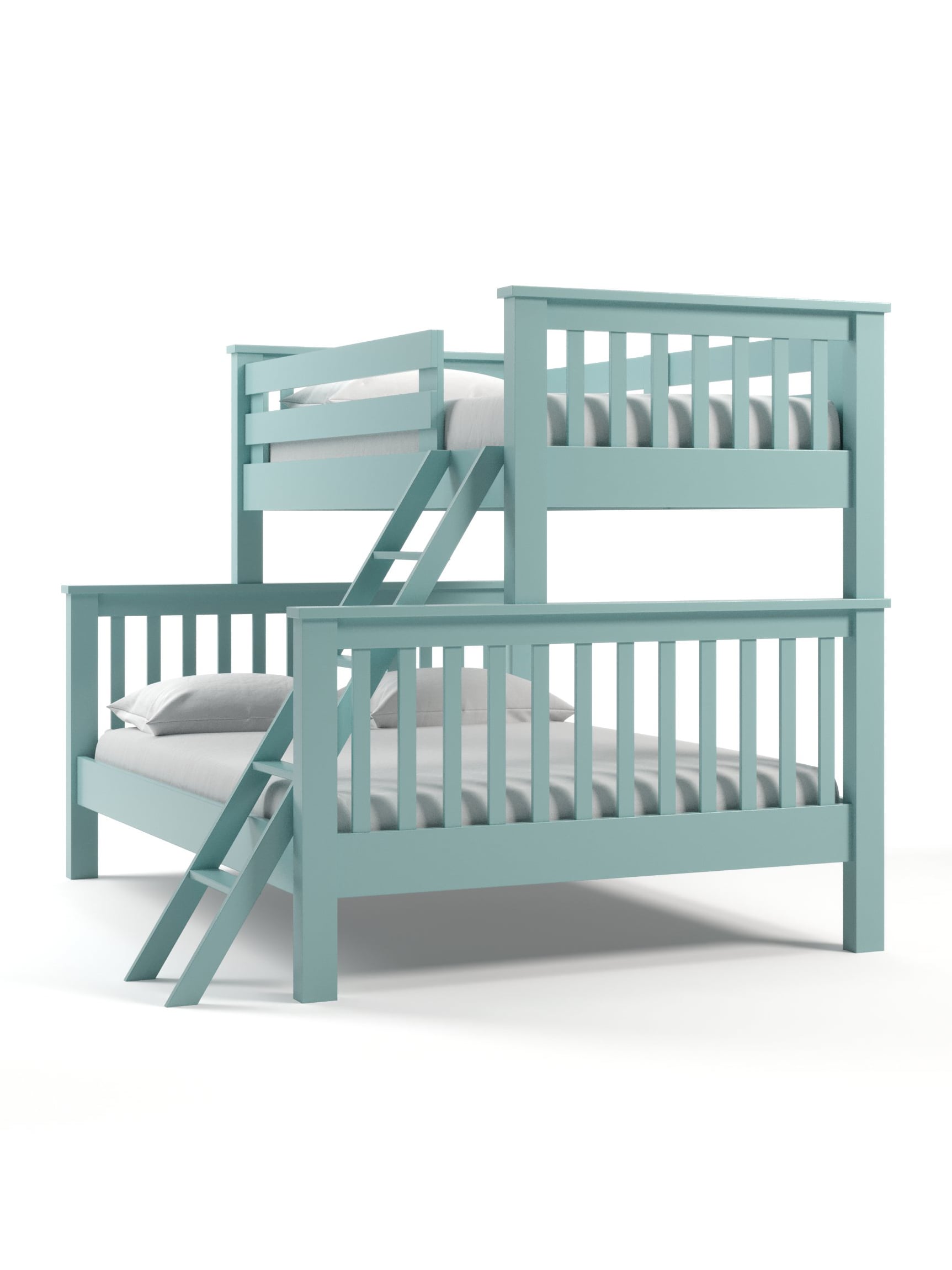 Coastal Cottage Twin over Queen Bunk Bed, Aquamarine, Angled Coastal Cottage Twin over Queen Bunk Bed, Aquamarine, Angled