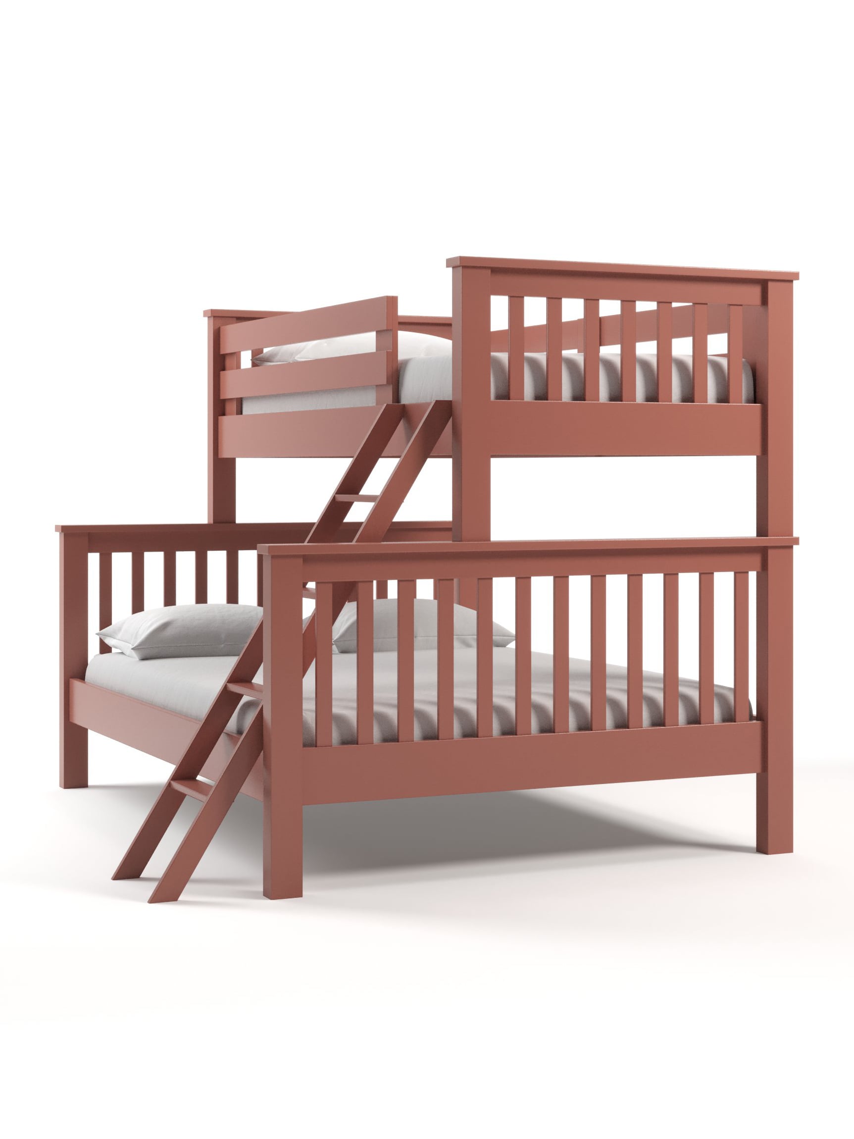 Coastal Cottage Twin over Queen Bunk Bed, Baked Terracotta, Angled Coastal Cottage Twin over Queen Bunk Bed, Baked Terracotta, Angled