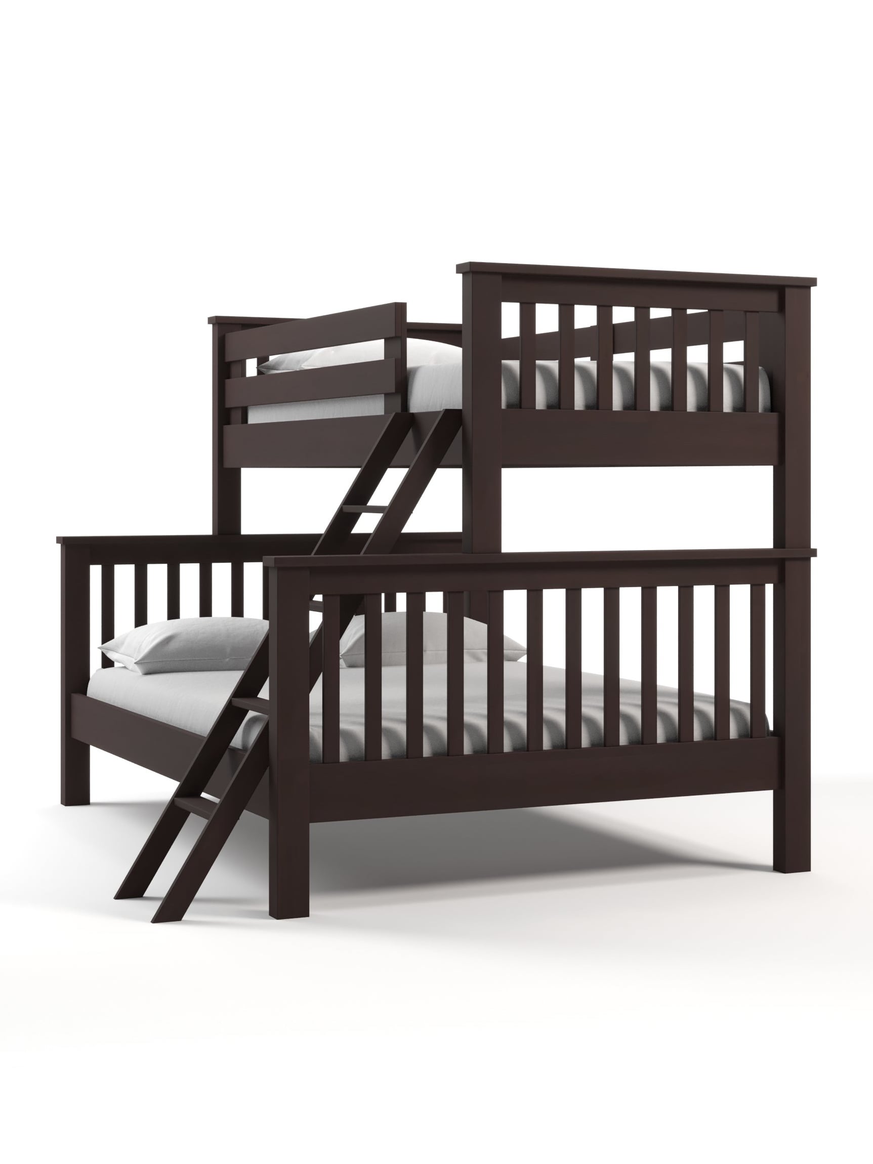 Coastal Cottage Twin over Queen Bunk Bed, Onyx, Angled Coastal Cottage Twin over Queen Bunk Bed, Onyx, Angled