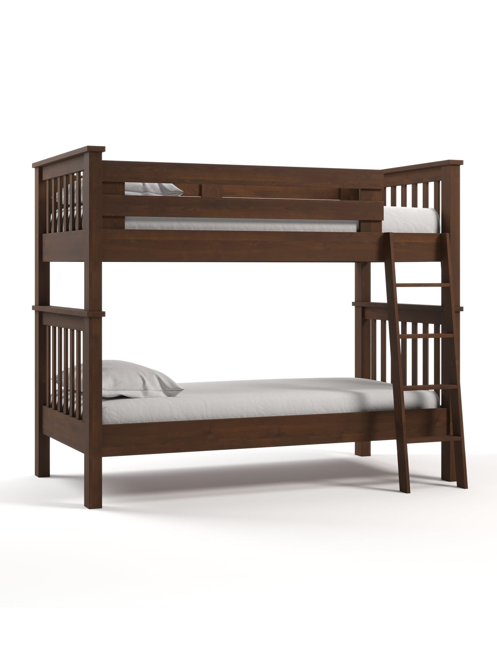 Coastal Cottage Twin over Twin Bunk Bed, Coffee Coastal Cottage Twin over Twin Bunk Bed, Coffee