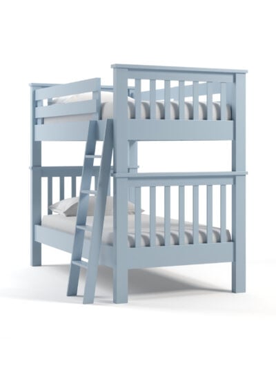 Coastal Cottage Twin over Twin Bunk Bed, Cool Breeze, Angled