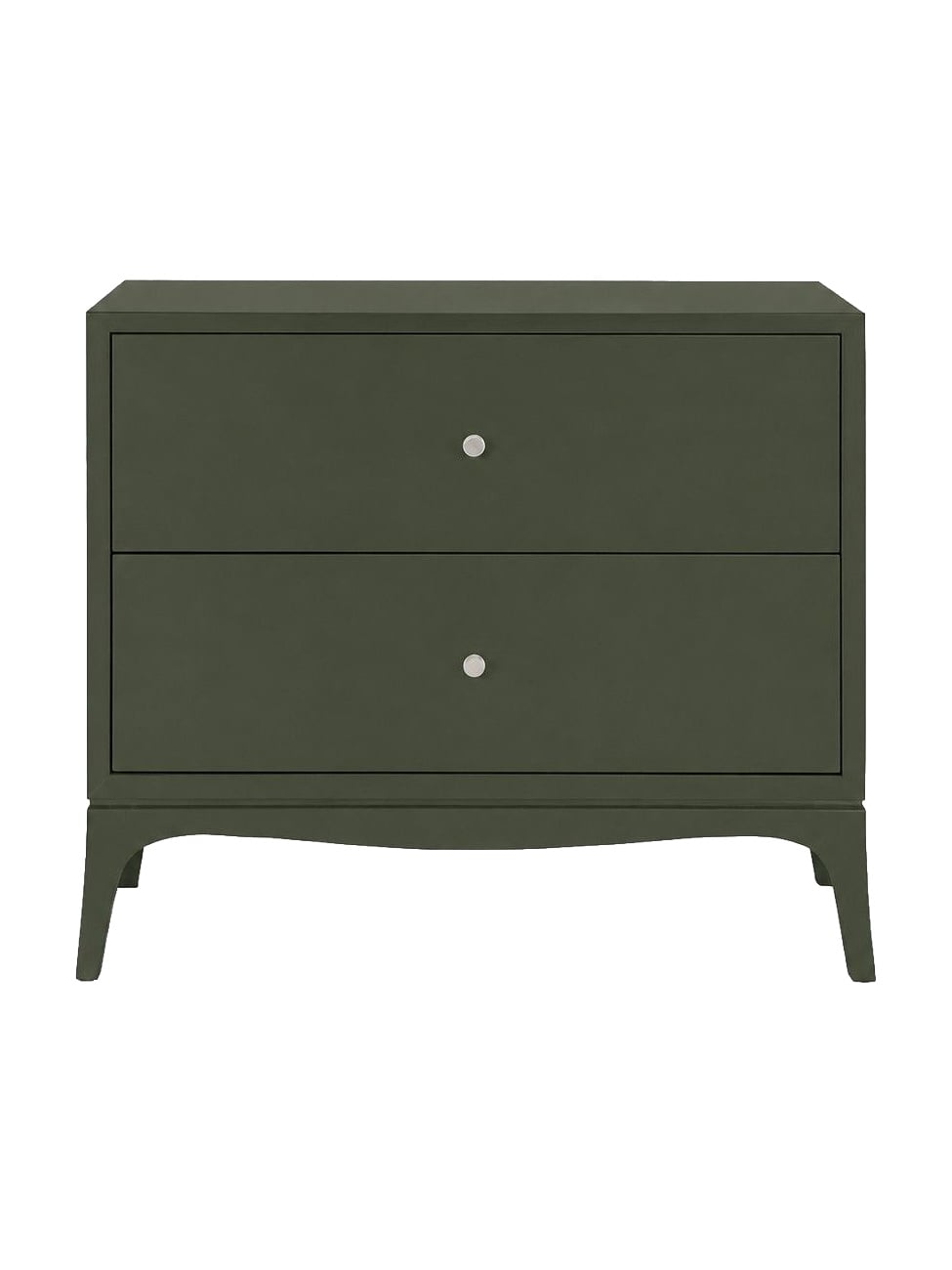 Coopers Two Drawer Nightstand Olive Coopers Two Drawer Nightstand Olive