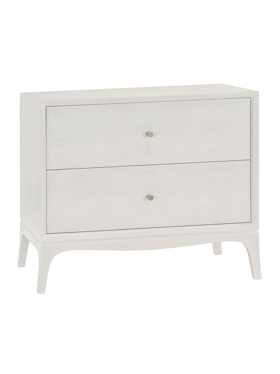 Coopers Two Drawer Nightstand White Wash Coopers Two Drawer Nightstand White Wash