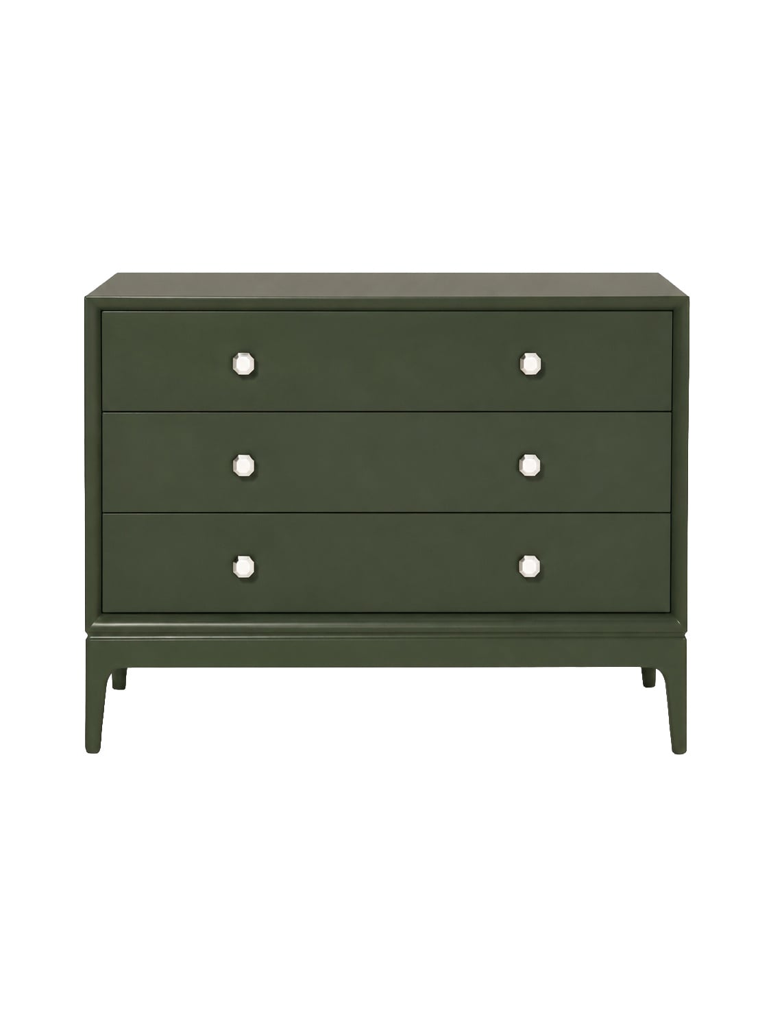 Greenport Large Three Drawer Nightstand Olive Greenport Large Three Drawer Nightstand Olive