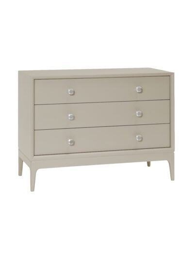 Greenport Large Three Drawer Nightstand Shell Grey