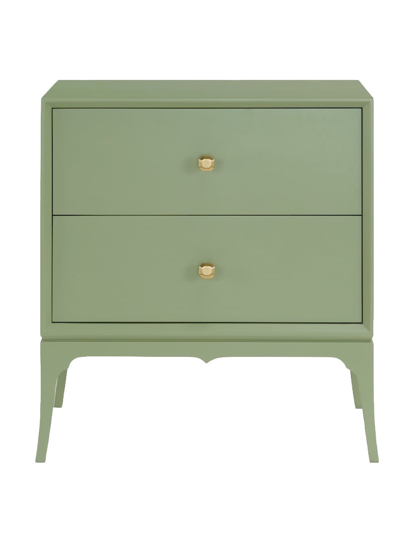 Jamesport Large Two Drawer Nightstand Sage Straight On Jamesport Large Two Drawer Nightstand Sage Straight On